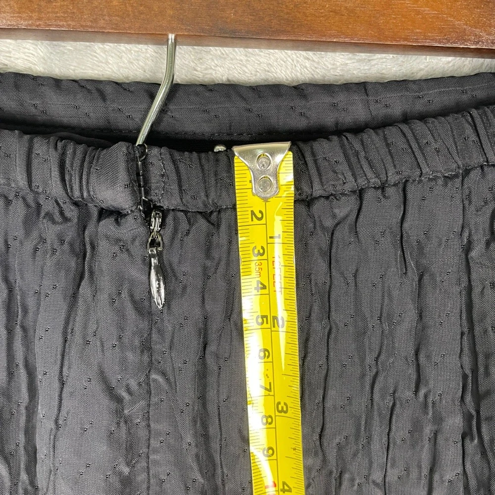 Eileen Fisher Maxi Skirt Womens S Black Very Good Textured Wool Blend Italian - Picture 6 of 7